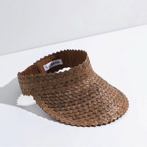 Lusana Solid Baha Visor Hat